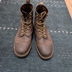 Doc Martens Brown 1460 Crazy Horse Lace-up Leather Boots US Mens Size 11