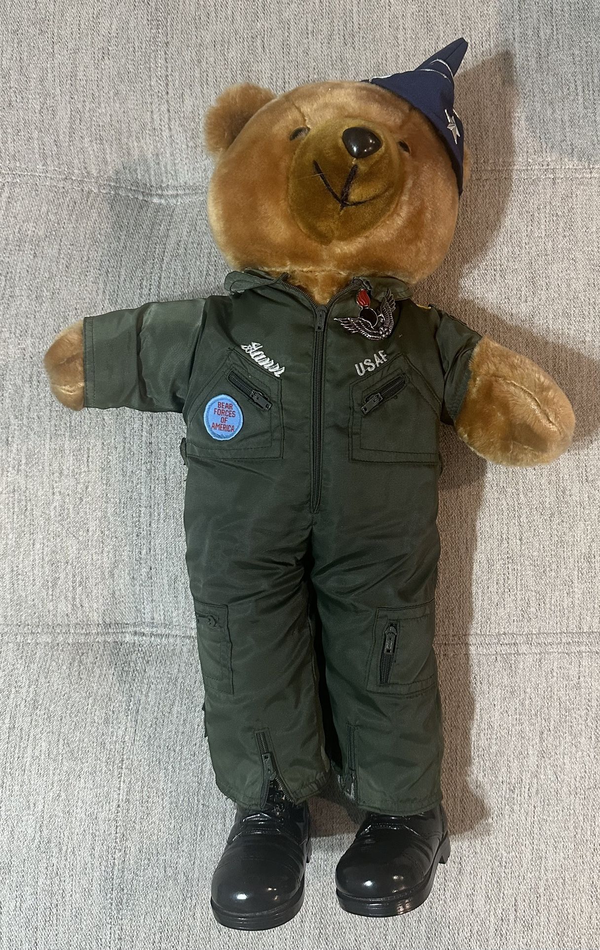 Vintage 20" US Air Force USAF Military Teddy Bear Plush *Bear Forces of America*