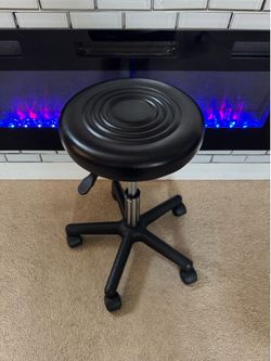 NEW**Black Round Swivel Rolling Chair Height Adjustable Stool for Spa Salon Massage
