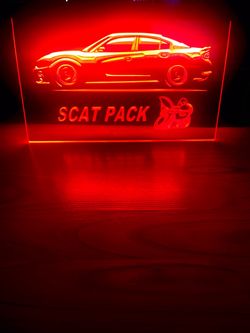 SCAT PACK LED NEON RED LIGHT SIGN 8x12