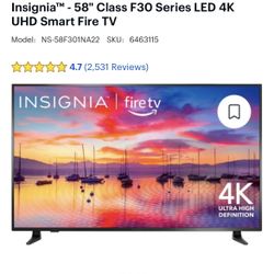Insignia 58” 4k LED TV