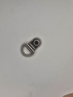 20pc 13mm Silver Metal D-Ring Mounting Loops Clips for Bag Purse Strap
