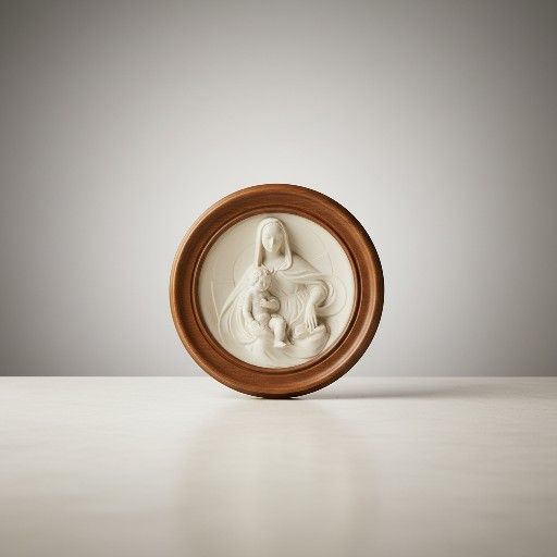 Beautiful Framed Madonna & Child Bas-Relief Plaque! 🙏🖼️