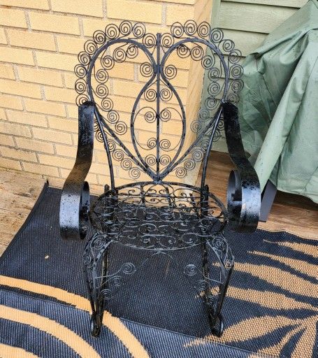 Vintage Wrought Iron Rocking Chair