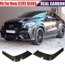  CARBON Front Bumper Splitters Canard Fins FOR Benz C292 GLE63 AMG 2015-2019
