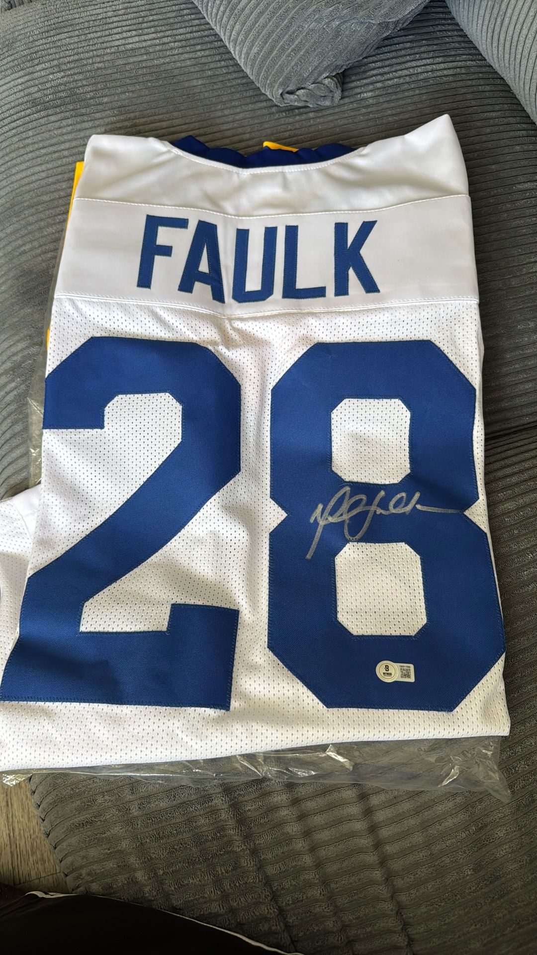Autographed Marshall Faulk Jersey