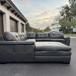 🛋️ Sofa/Couch Sectional - Leather - Macy’s - Delivery Available 🚛