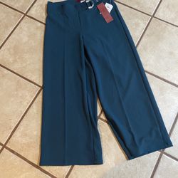 Woman’s Teal Wide Leg Pants Size Small (4/6) By Love Scarlett NWTS 