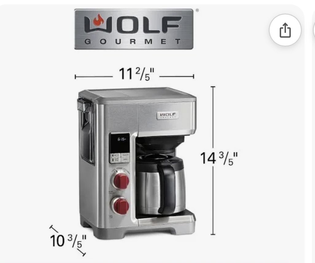 Wolf Red Knob Coffee Maker