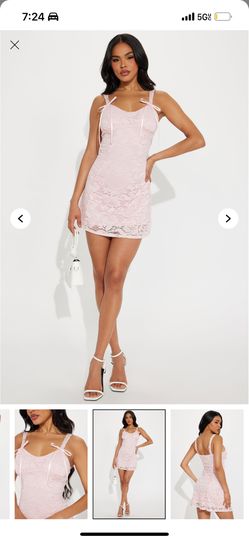 fashion nova baby pink dress brand new