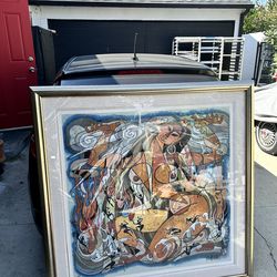 Large Signed & Numbered Abstract Art – Framed Statement Piece