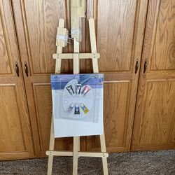 Art Easel With Canvas 