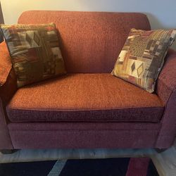 Love Seat with Ottoman Set