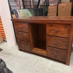 Solid Wood Credenza / Console / Sideboard - Dark Cherry Finish