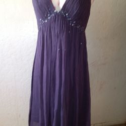 BCBGMAXAZRIA Sheer Purple Dress 