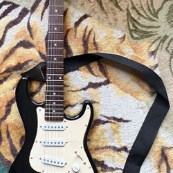 Dean Playmate Avalanche Junior 3/4 Size Electric Black Guitar