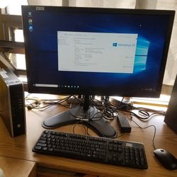 COMPLETE MINI HP DESKTOP WITH 27 INCH ACER MONITOR (SHOP14)

