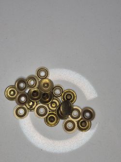 Line 24 Heavy Duty Snaps 5/8" Antique Brass 1/4" Post Leather 11 Sets