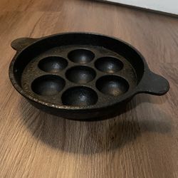 Cast Iron Pan - Ideal for Mini Pancake Mold, Cake Pop Pan, and Takoyaki Maker
