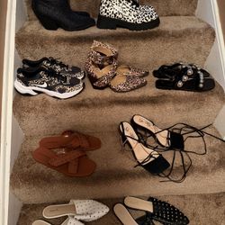 Women’s Shoe Size 10 Nike Combat Boots, Cowboy Sandals Flats Heels