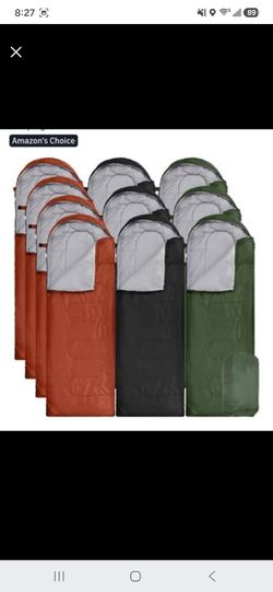 NEW) MACARRIE 10 PCS BULK SLEEPING BAGS 0F"