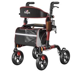 Aojin Rollator Walker with Seat – Foldable Mobility Walker 