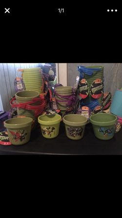 Mini Ninja Turtle buckets .50 each