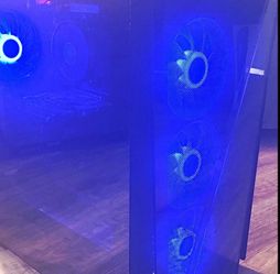 Gaming ibuypower pc desktop tower with colorful led lights