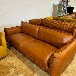 Mansfield Cognac Leather Sofa