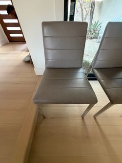 6 dining chairs beige tan