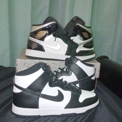 Brand New Metallic 1 And Panda Dunks High Never Worn