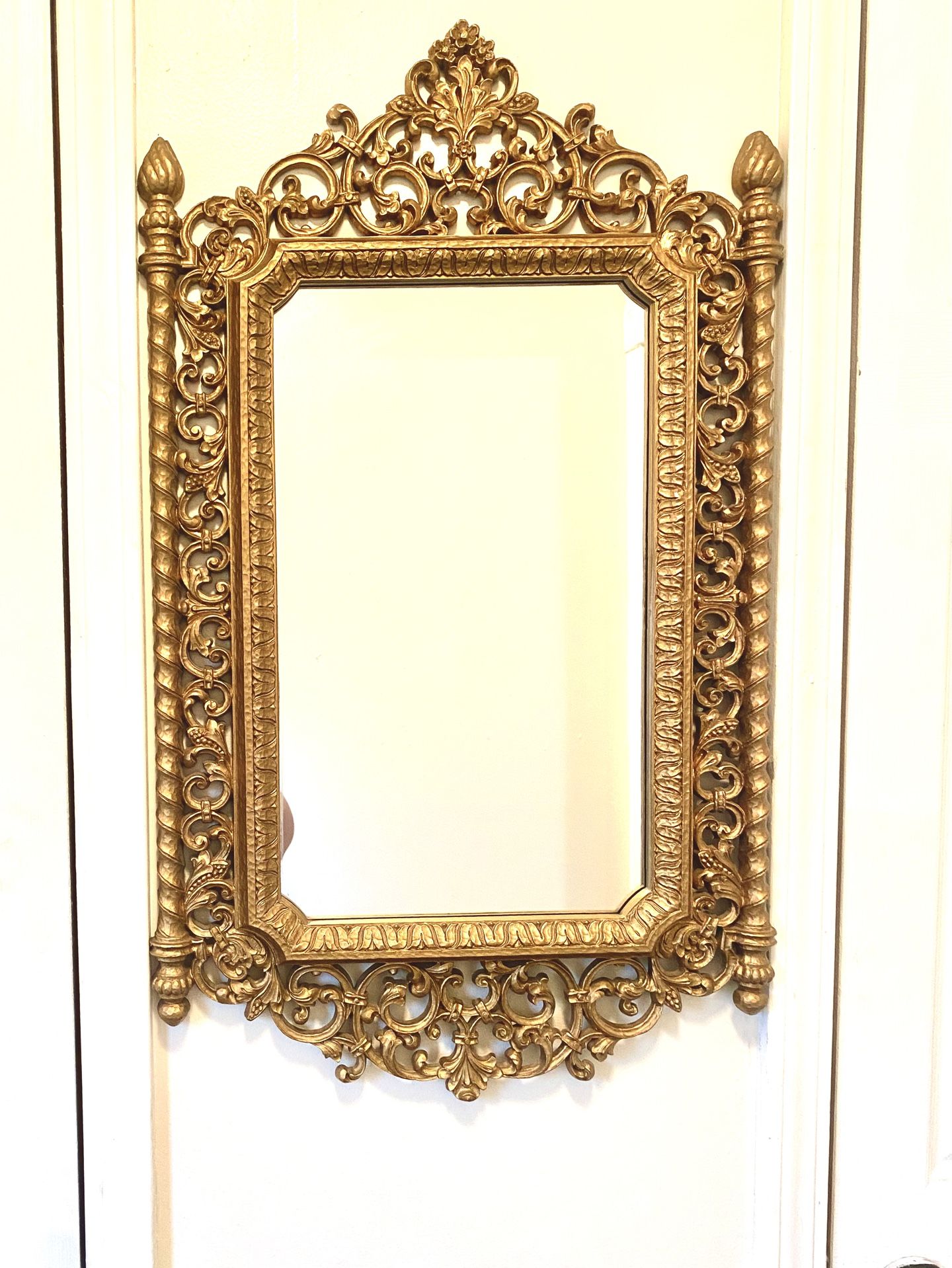Vintage Ornate Gold Wall Mirror 