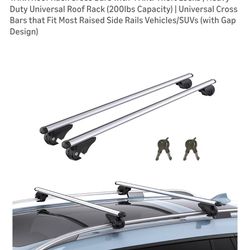 TANX Roof Rack Cross Bars. They are designed as a universal, heavy-duty solution for transporting gear on vehicles that already have raised roof side 