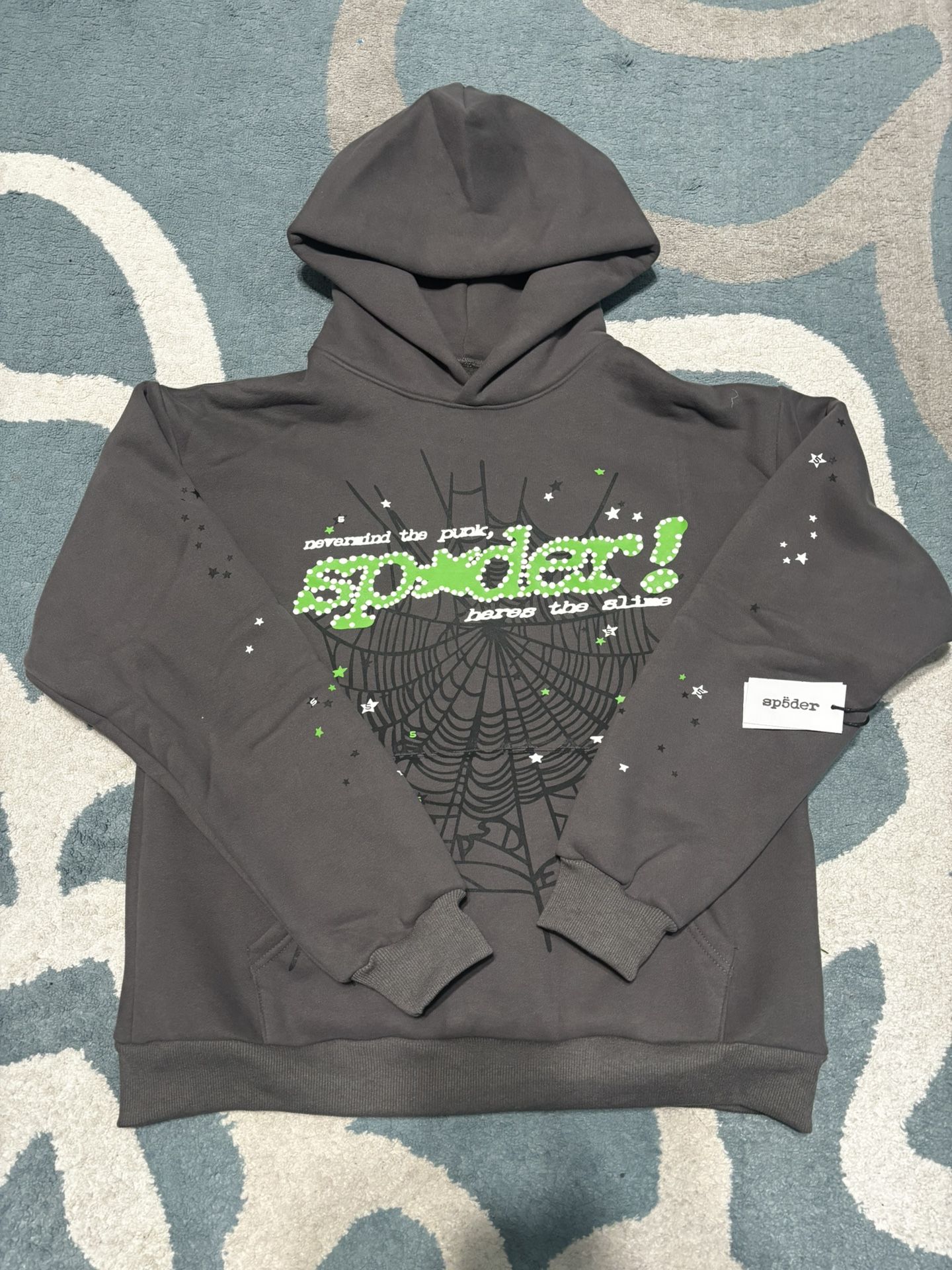 Spider Punk Grey V2 Hoodie