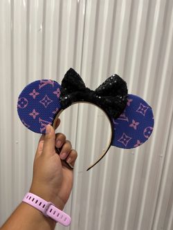 Blue with pink accents cork ears