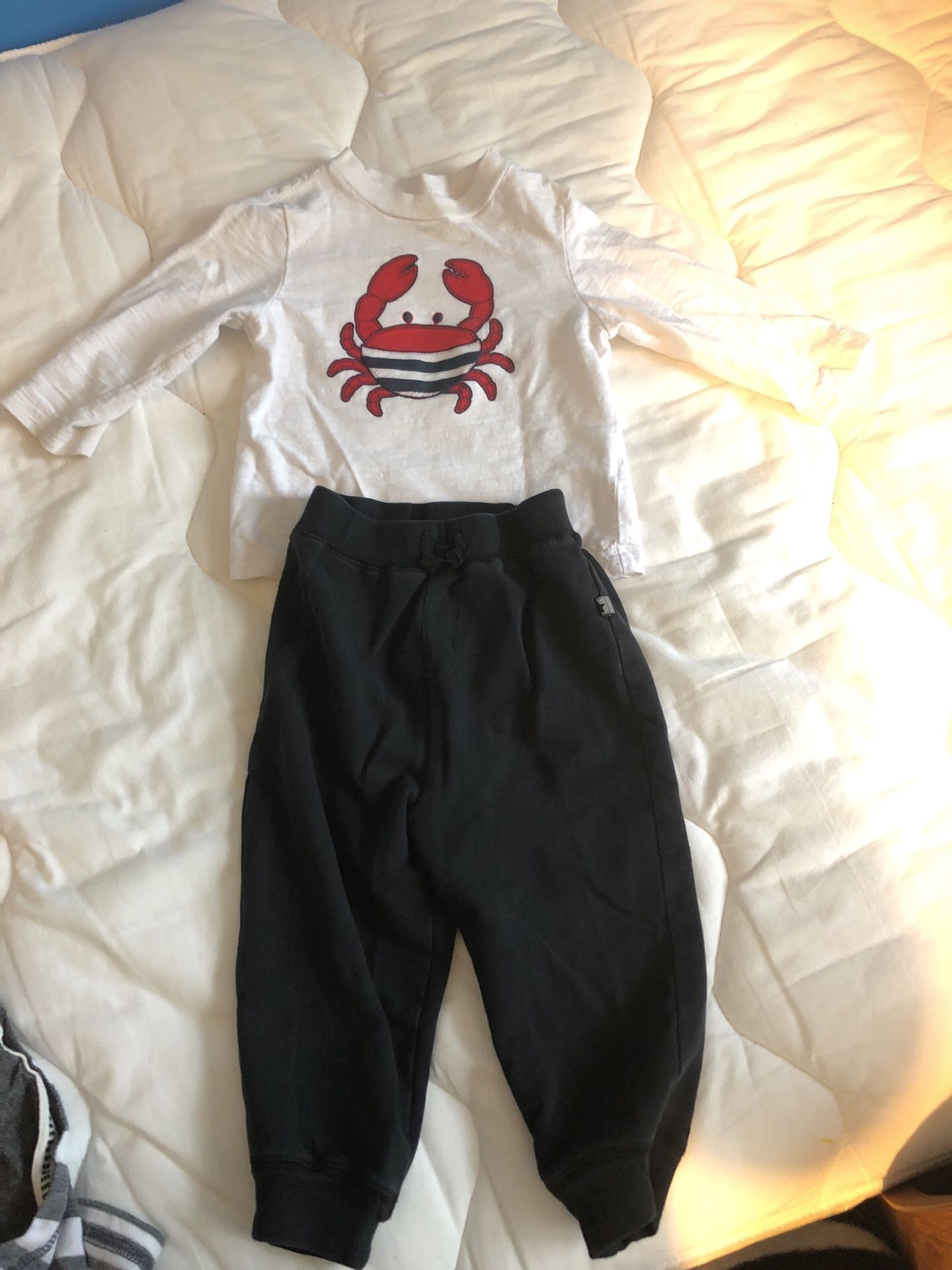 Toddler sweat pants with shirt and jacket 18m