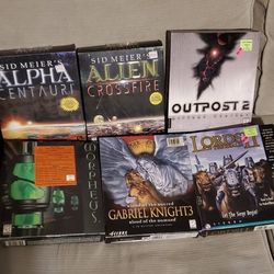 Vintage Big Box PC Game Lot