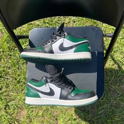 Air Jordan 1 Low Green Toe - Size 7.5