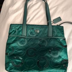 Green Coach Purse