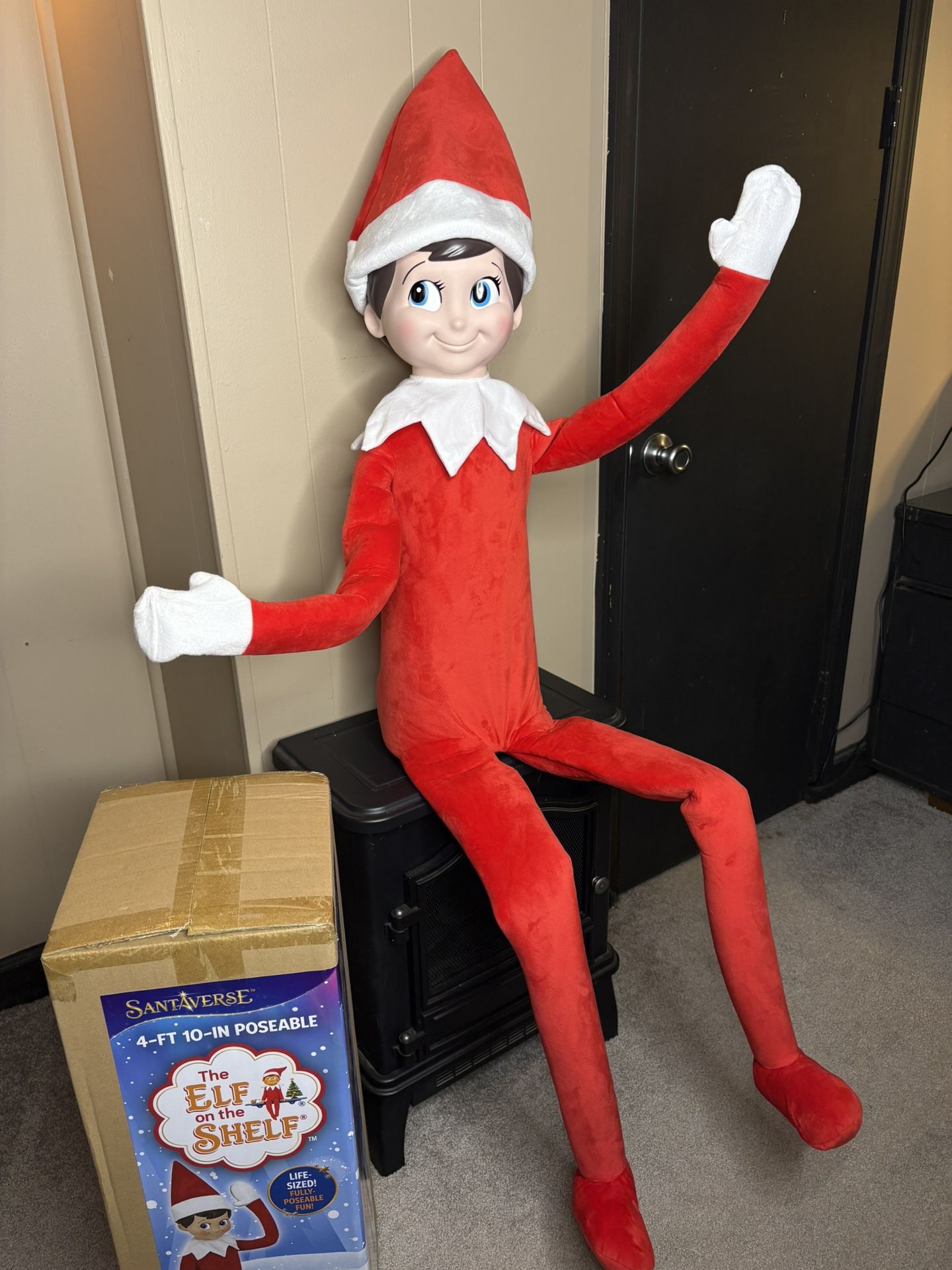 Jumbo 4 Ft 10 Inch Posable Elf On The Shelf 
