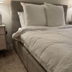 West Elm queen bed