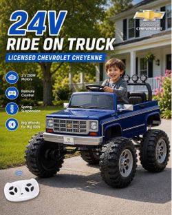 Licensed Chevrolet Cheyenne Truck 24V Ride on Car, w/2X200W Motor