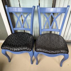 Antique Sky Blue Chairs 