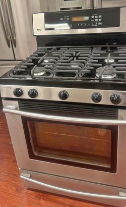 LG Stainless Steel Gas Range 5 Burner Stove