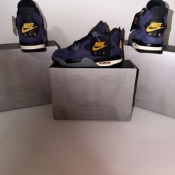 BRAND NEW JORDAN 4 “LAKERS” FOR SALE! GS SIZE 7 $245 MEN SIZES 12 & 12.5 $325