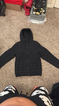 Black puffer coat
