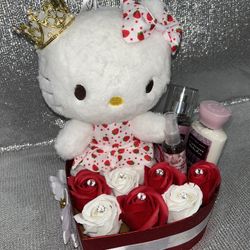 Hello Kitty Heart Box + Balloon Valentine’s day Gift