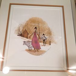 Framed Printers Proof Pat Moss Print 