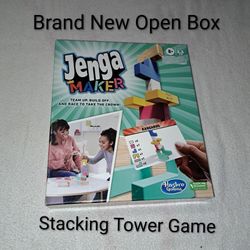Brand New Open Box Jenga Maker Genuine Blocks Stacking Tower Game (Is Complete Nothing Missing)