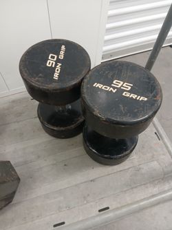 95 lb and 90 lb Single Dumbell$80each